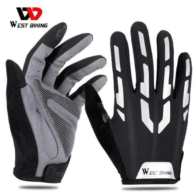 Radfahren Handschuhe Männer Frauen Sport Voll Finger GEL Fahrrad Handschuhe Touchscreen Winddicht Warme MTB Road Fahrrad Handschuhe