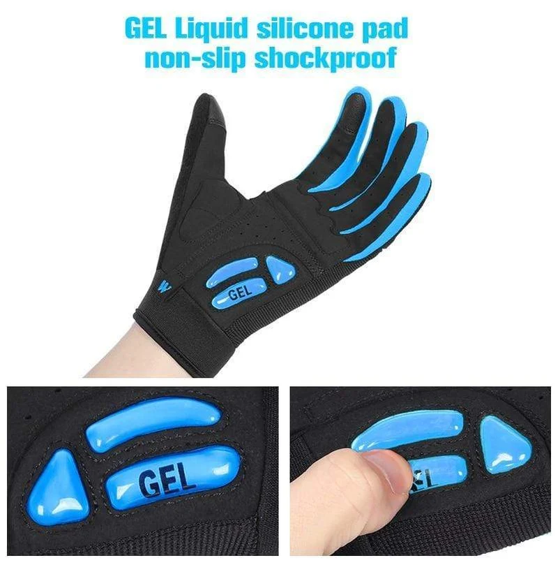 Radfahren Handschuhe Männer Frauen Sport Voll Finger GEL Fahrrad Handschuhe Touchscreen Winddicht Warme MTB Road Fahrrad Handschuhe