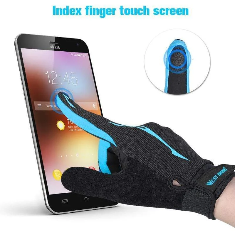 Radfahren Handschuhe Männer Frauen Sport Voll Finger GEL Fahrrad Handschuhe Touchscreen Winddicht Warme MTB Road Fahrrad Handschuhe