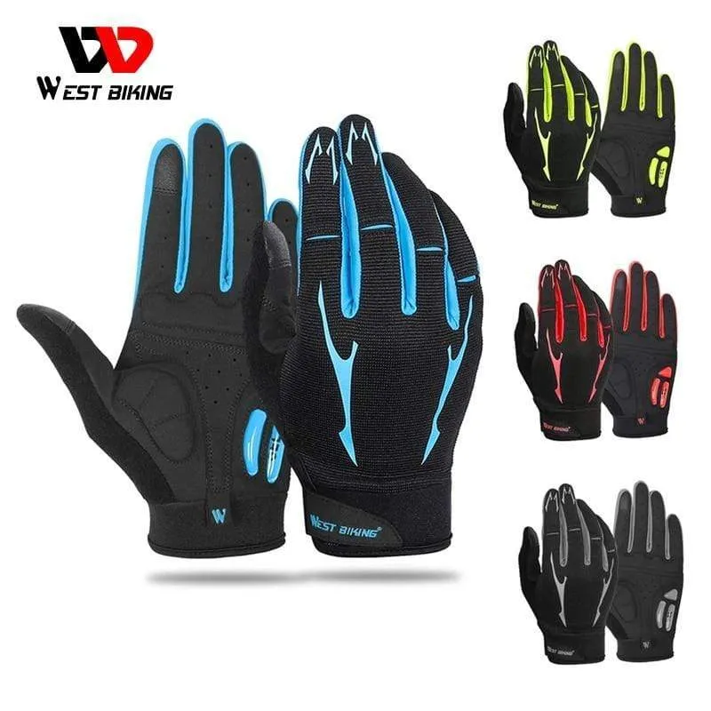 Radfahren Handschuhe Männer Frauen Sport Voll Finger GEL Fahrrad Handschuhe Touchscreen Winddicht Warme MTB Road Fahrrad Handschuhe