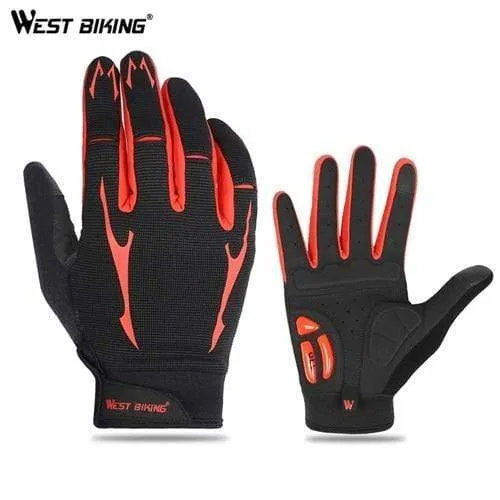 Radfahren Handschuhe Männer Frauen Sport Voll Finger GEL Fahrrad Handschuhe Touchscreen Winddicht Warme MTB Road Fahrrad Handschuhe