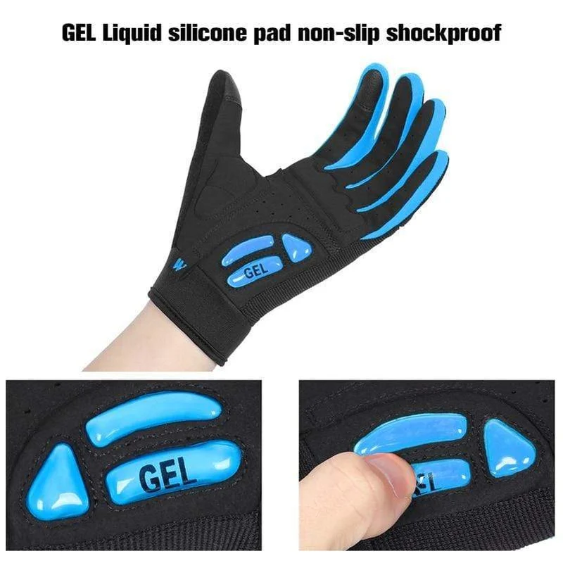 Radfahren Handschuhe Männer Frauen Sport Voll Finger GEL Fahrrad Handschuhe Touchscreen Winddicht Warme MTB Road Fahrrad Handschuhe