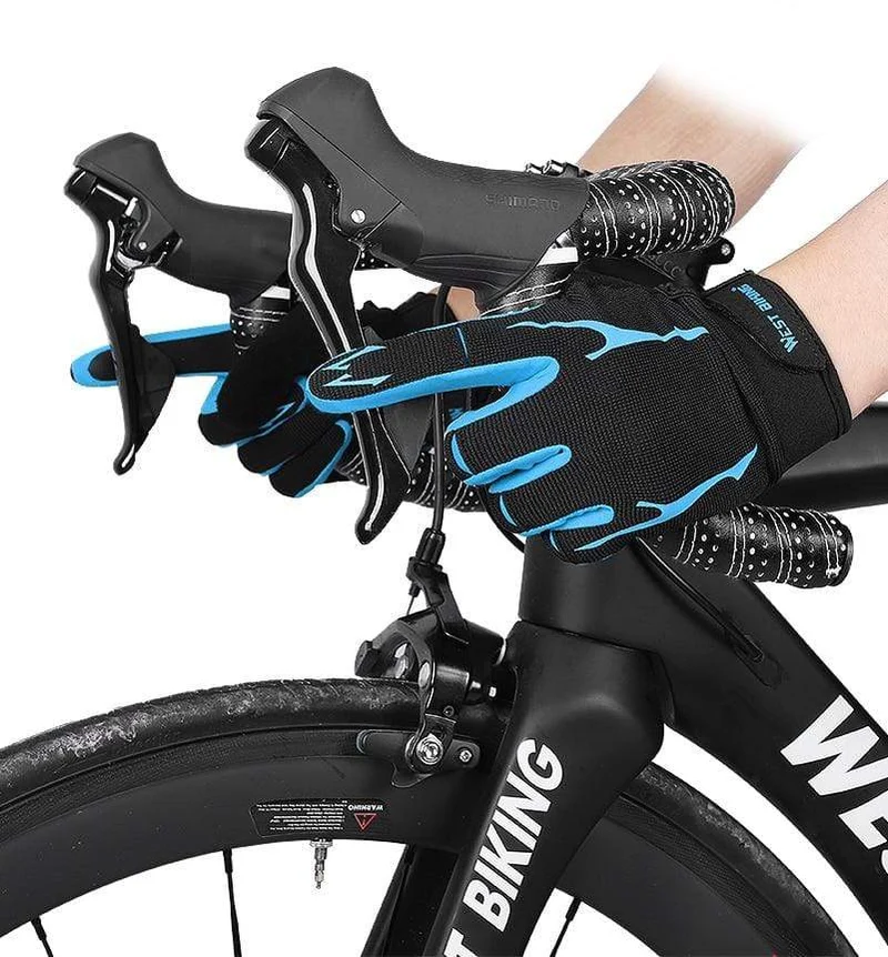 Radfahren Handschuhe Männer Frauen Sport Voll Finger GEL Fahrrad Handschuhe Touchscreen Winddicht Warme MTB Road Fahrrad Handschuhe