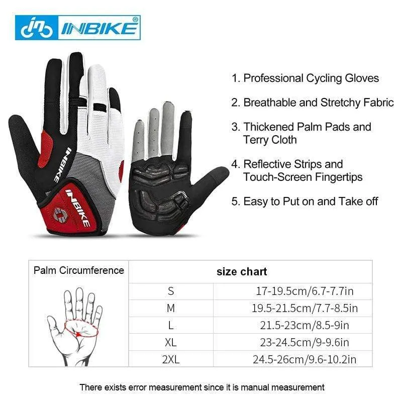 Vollfinger-Fahrradhandschuhe MTB Fahrradausrüstung Reiten Outdoor-Sport Fitness Touchscreen GEL gepolstertes Zubehör