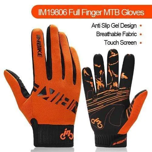 Vollfinger-Fahrradhandschuhe MTB Fahrradausrüstung Reiten Outdoor-Sport Fitness Touchscreen GEL gepolstertes Zubehör