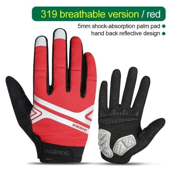 Vollfinger-Fahrradhandschuhe MTB Fahrradausrüstung Reiten Outdoor-Sport Fitness Touchscreen GEL gepolstertes Zubehör