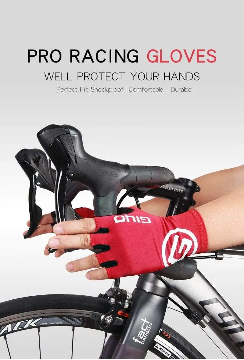 Brechender Wind Radfahren Halbfinger-Handschuhe Anti-Rutsch-Fahrrad-Lycra-Stoff-Fäustlinge MTB-Handschuhe Racing Rennrad-Handschuh