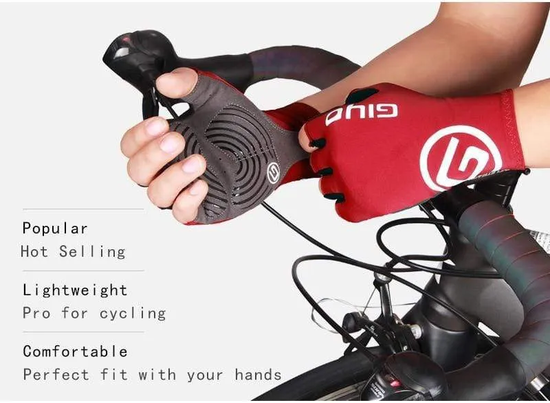 Brechender Wind Radfahren Halbfinger-Handschuhe Anti-Rutsch-Fahrrad-Lycra-Stoff-Fäustlinge MTB-Handschuhe Racing Rennrad-Handschuh
