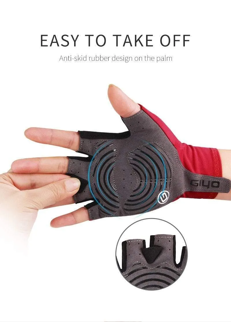 Brechender Wind Radfahren Halbfinger-Handschuhe Anti-Rutsch-Fahrrad-Lycra-Stoff-Fäustlinge MTB-Handschuhe Racing Rennrad-Handschuh
