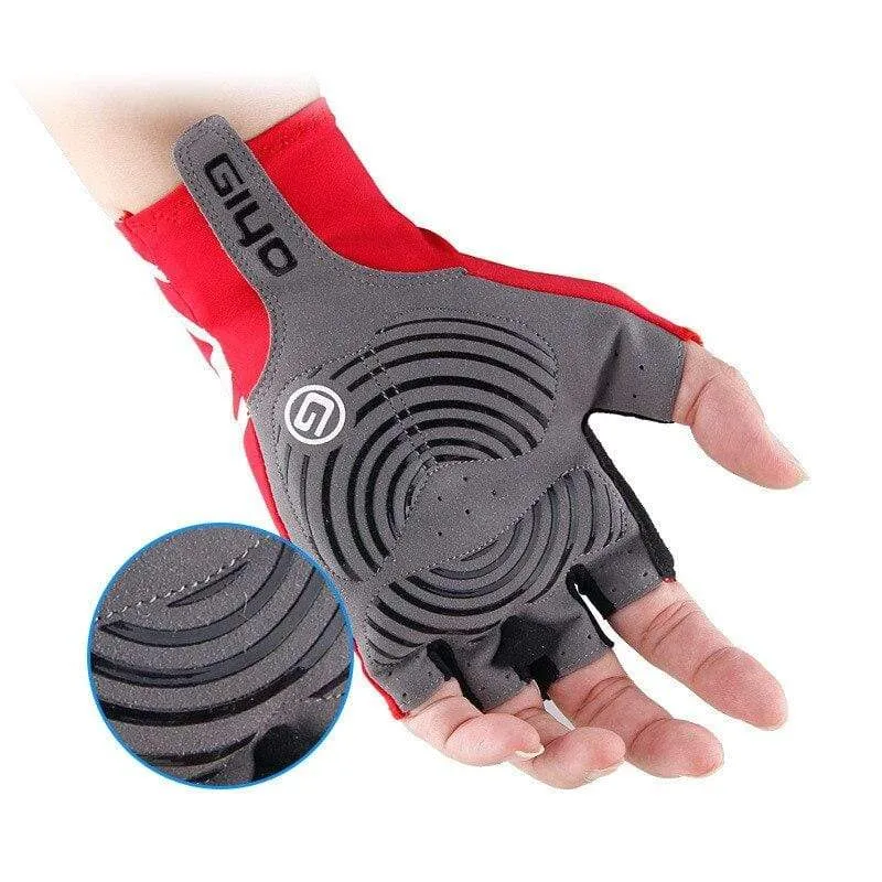 Brechender Wind Radfahren Halbfinger-Handschuhe Anti-Rutsch-Fahrrad-Lycra-Stoff-Fäustlinge MTB-Handschuhe Racing Rennrad-Handschuh