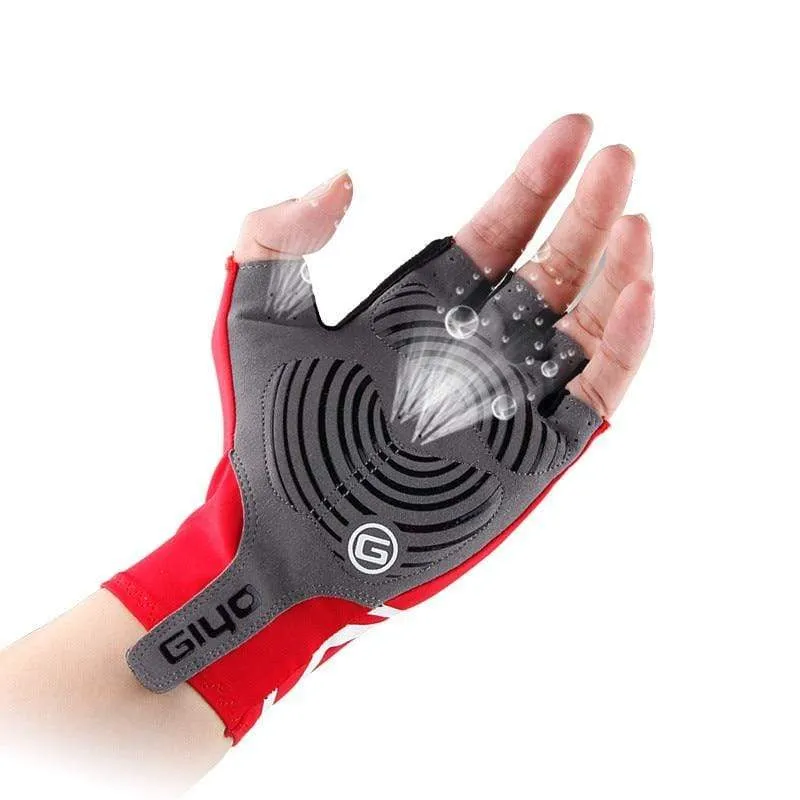Brechender Wind Radfahren Halbfinger-Handschuhe Anti-Rutsch-Fahrrad-Lycra-Stoff-Fäustlinge MTB-Handschuhe Racing Rennrad-Handschuh