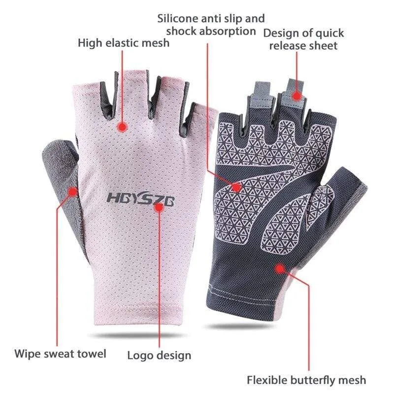 Fahrradhandschuhe für Herren, fingerlose Handschuhe für Fahrradzubehör, rutschfeste Damenhandschuhe, Motorrad-Fahrhandschuhe