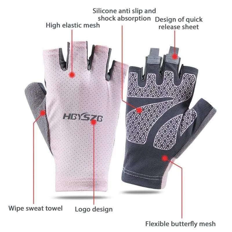 Fahrradhandschuhe für Herren, fingerlose Handschuhe für Fahrradzubehör, rutschfeste Damenhandschuhe, Motorrad-Fahrhandschuhe