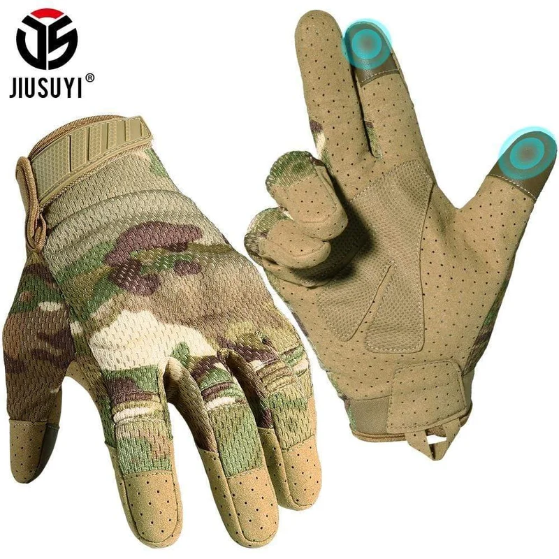 Touchscreen Multicam Taktische Vollfingerhandschuhe Army Military Airsoft Paintabll Schießen Fahren Arbeit Schutzausrüstung Männer Frauen