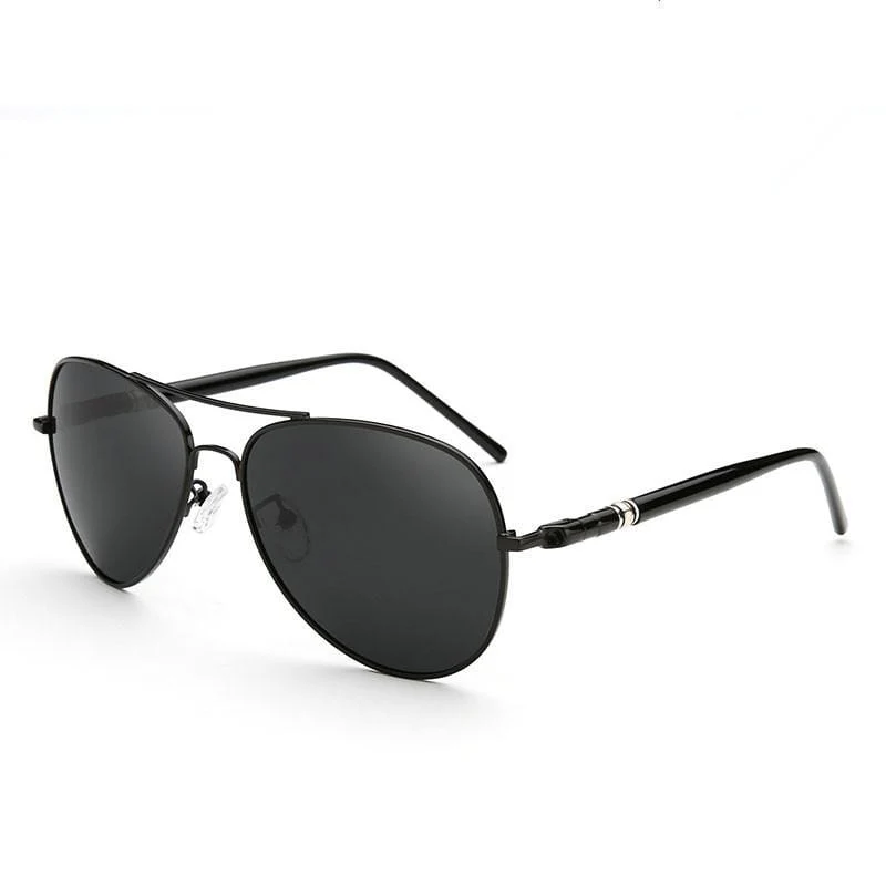Aviation Metal Frame Quality Übergroße Spring Leg Alloy Herren Sonnenbrillen Polarized Brand Design Pilot Männliche Sonnenbrillen Fahren