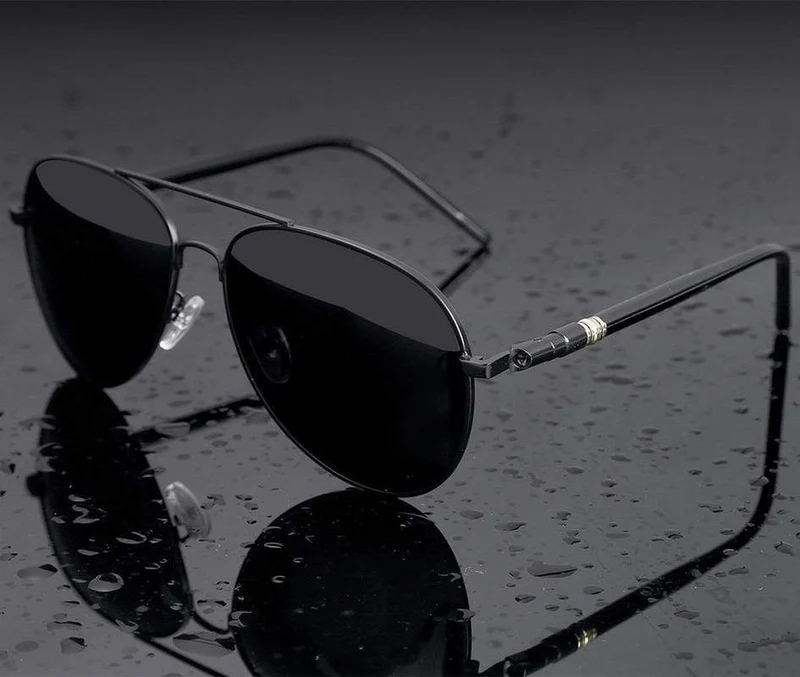 Aviation Metal Frame Quality Übergroße Spring Leg Alloy Herren Sonnenbrillen Polarized Brand Design Pilot Männliche Sonnenbrillen Fahren