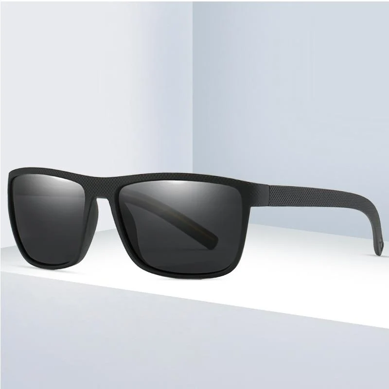 Polarisierte Sonnenbrille für Männer Kunststoff Oculos de Sol Herrenmode Square Driving Eyewear Travel Sun Glass