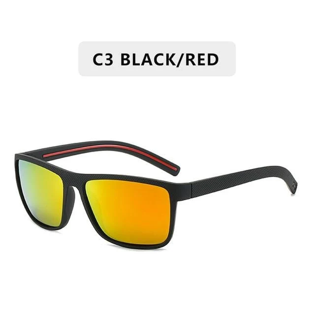 Polarisierte Sonnenbrille für Männer Kunststoff Oculos de Sol Herrenmode Square Driving Eyewear Travel Sun Glass