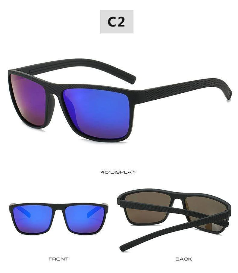Polarisierte Sonnenbrille für Männer Kunststoff Oculos de Sol Herrenmode Square Driving Eyewear Travel Sun Glass