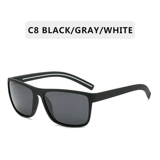 Polarisierte Sonnenbrille für Männer Kunststoff Oculos de Sol Herrenmode Square Driving Eyewear Travel Sun Glass