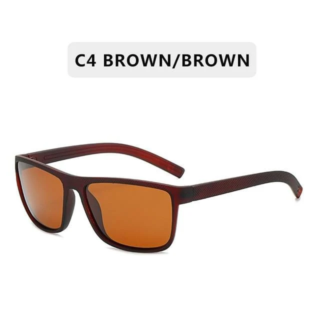 Polarisierte Sonnenbrille für Männer Kunststoff Oculos de Sol Herrenmode Square Driving Eyewear Travel Sun Glass