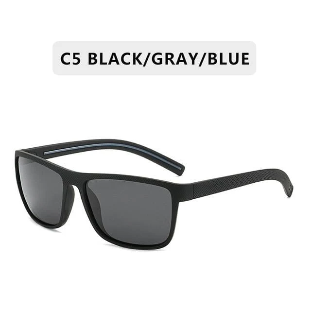 Polarisierte Sonnenbrille für Männer Kunststoff Oculos de Sol Herrenmode Square Driving Eyewear Travel Sun Glass