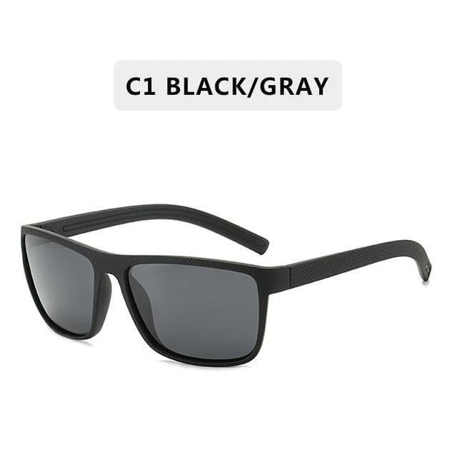 Polarisierte Sonnenbrille für Männer Kunststoff Oculos de Sol Herrenmode Square Driving Eyewear Travel Sun Glass