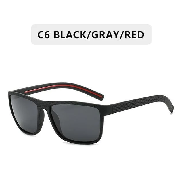 Polarisierte Sonnenbrille für Männer Kunststoff Oculos de Sol Herrenmode Square Driving Eyewear Travel Sun Glass