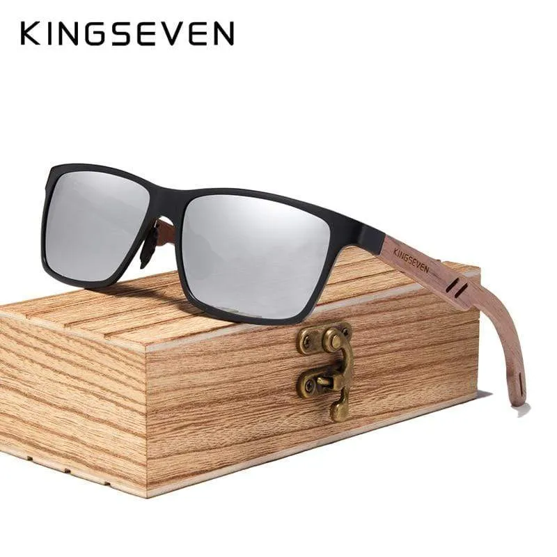 Holz Sonnenbrille für Herren, polarisierte Sonnenbrille aus Holz für Damen, verspiegelte Gläser, handgefertigt, modisch, UV400, Brillenzubehör