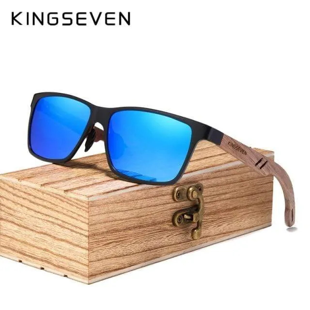 Holz Sonnenbrille für Herren, polarisierte Sonnenbrille aus Holz für Damen, verspiegelte Gläser, handgefertigt, modisch, UV400, Brillenzubehör