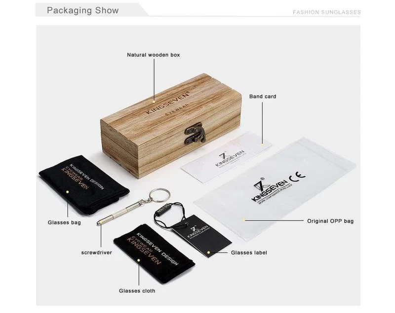 Holz Sonnenbrille für Herren, polarisierte Sonnenbrille aus Holz für Damen, verspiegelte Gläser, handgefertigt, modisch, UV400, Brillenzubehör