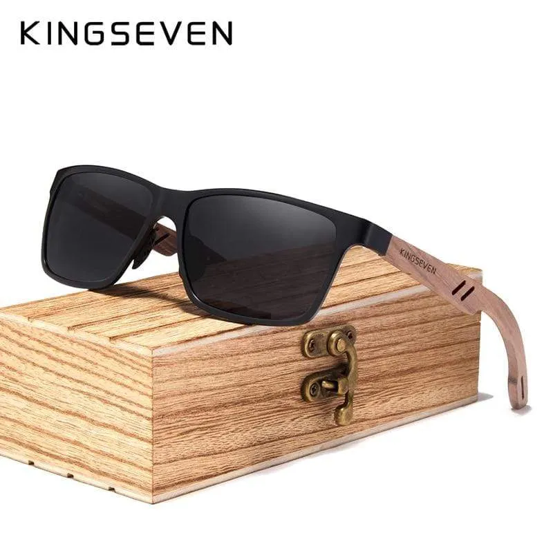 Holz Sonnenbrille für Herren, polarisierte Sonnenbrille aus Holz für Damen, verspiegelte Gläser, handgefertigt, modisch, UV400, Brillenzubehör