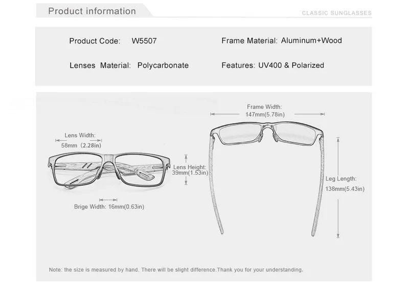 Holz Sonnenbrille für Herren, polarisierte Sonnenbrille aus Holz für Damen, verspiegelte Gläser, handgefertigt, modisch, UV400, Brillenzubehör