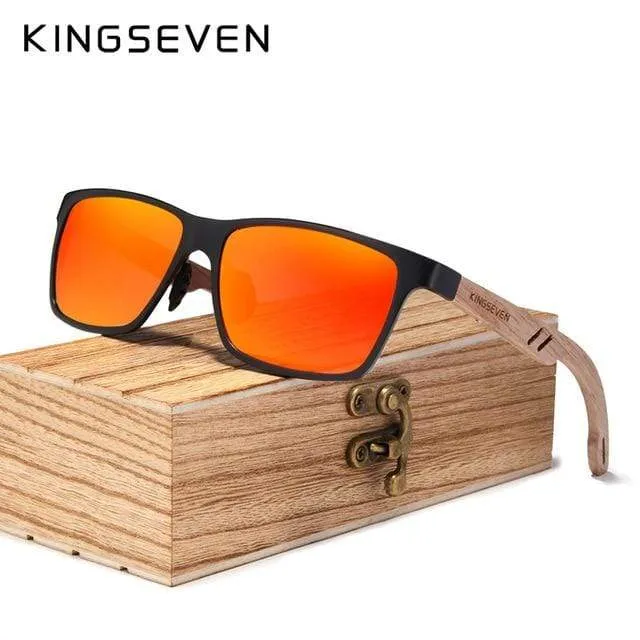 Holz Sonnenbrille für Herren, polarisierte Sonnenbrille aus Holz für Damen, verspiegelte Gläser, handgefertigt, modisch, UV400, Brillenzubehör