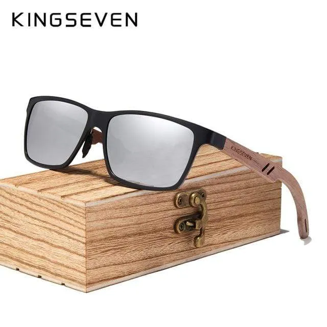 Holz Sonnenbrille für Herren, polarisierte Sonnenbrille aus Holz für Damen, verspiegelte Gläser, handgefertigt, modisch, UV400, Brillenzubehör