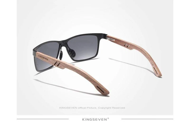 Holz Sonnenbrille für Herren, polarisierte Sonnenbrille aus Holz für Damen, verspiegelte Gläser, handgefertigt, modisch, UV400, Brillenzubehör