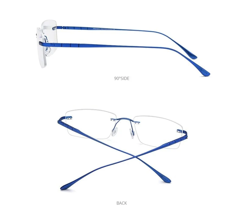 Titan Brille Rahmen Männer Randlos Verschreibungspflichtige Quadrat Brille 2021 Frauen Rahmenlose Myopie Optische Brille 8555