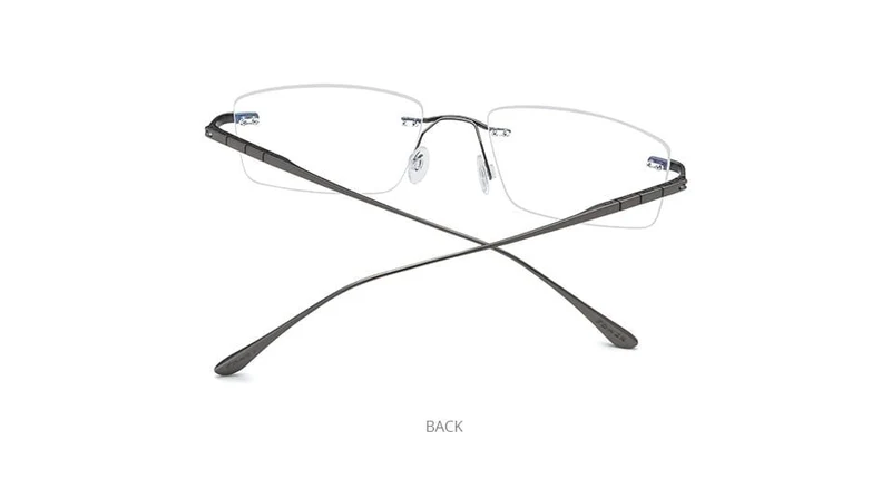 Titan Brille Rahmen Männer Randlos Verschreibungspflichtige Quadrat Brille 2021 Frauen Rahmenlose Myopie Optische Brille 8555
