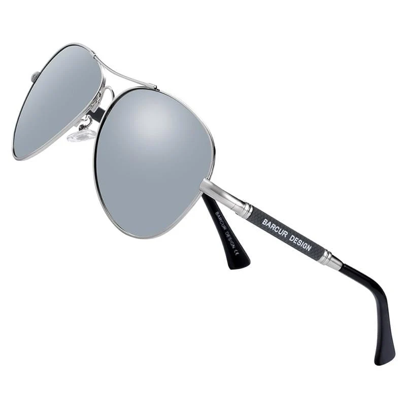 Design Sonnenbrille aus Titanlegierung, polarisierte Sonnenbrille für Herren und Damen, Pilotenbrille mit Farbverlauf, verspiegelte Sonnenbrillen, Oculos de Sol