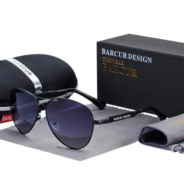 Design Sonnenbrille aus Titanlegierung, polarisierte Sonnenbrille für Herren und Damen, Pilotenbrille mit Farbverlauf, verspiegelte Sonnenbrillen, Oculos de Sol