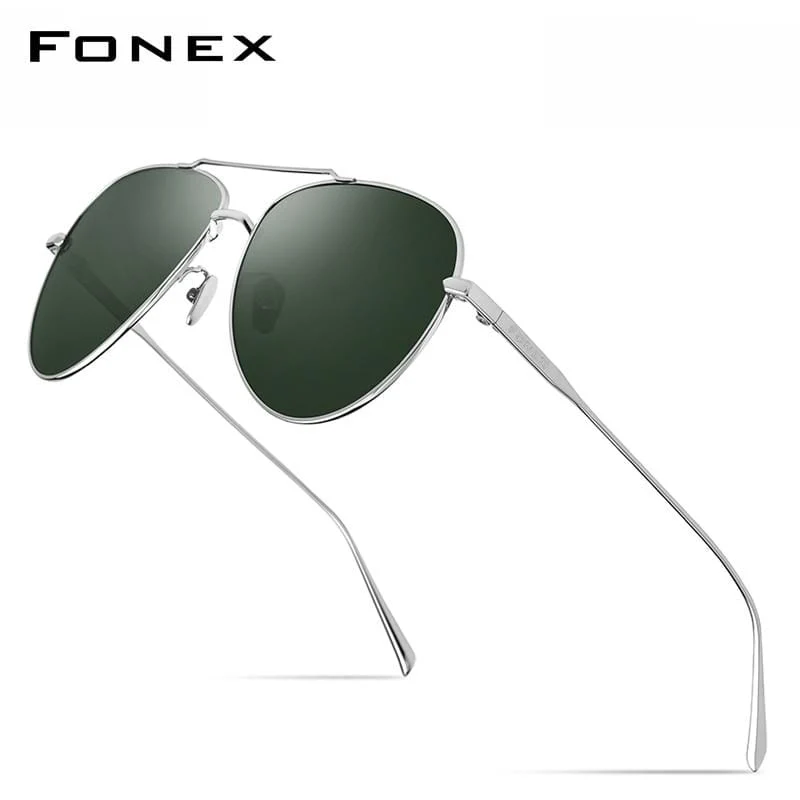 Polarisierte Sonnenbrille aus reinem Titan für Herren, für den Flugsport, Sonnenbrille für Herren, Neu, fürs Autofahren im Freien, Aviador, UV400-Schutz, 8507