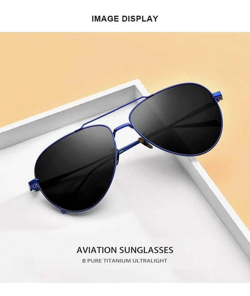 Polarisierte Sonnenbrille aus reinem Titan für Herren, für den Flugsport, Sonnenbrille für Herren, Neu, fürs Autofahren im Freien, Aviador, UV400-Schutz, 8507