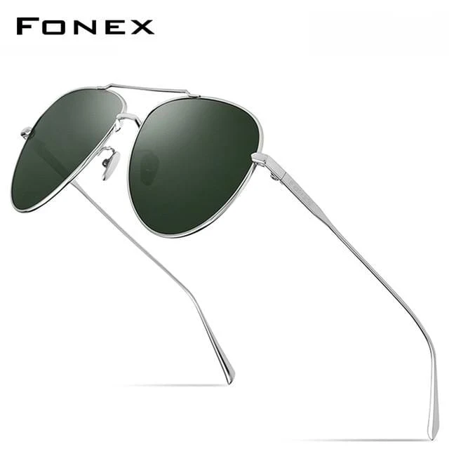 Polarisierte Sonnenbrille aus reinem Titan für Herren, für den Flugsport, Sonnenbrille für Herren, Neu, fürs Autofahren im Freien, Aviador, UV400-Schutz, 8507