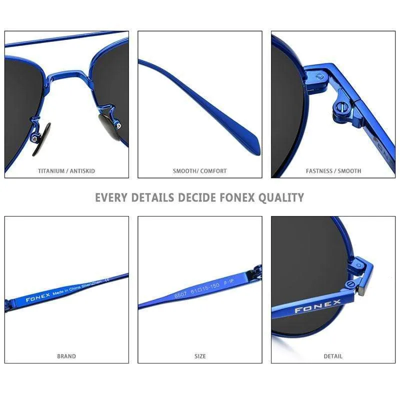 Polarisierte Sonnenbrille aus reinem Titan für Herren, für den Flugsport, Sonnenbrille für Herren, Neu, fürs Autofahren im Freien, Aviador, UV400-Schutz, 8507