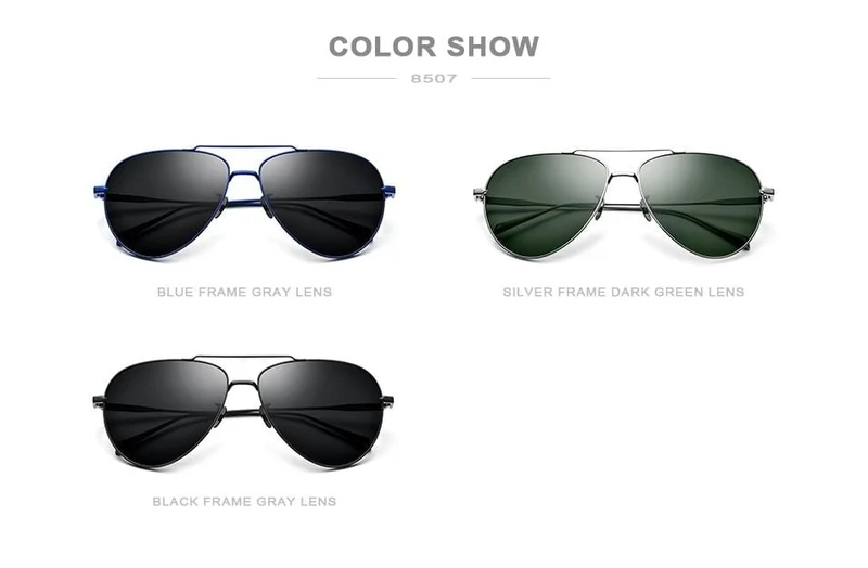 Polarisierte Sonnenbrille aus reinem Titan für Herren, für den Flugsport, Sonnenbrille für Herren, Neu, fürs Autofahren im Freien, Aviador, UV400-Schutz, 8507