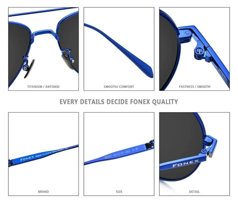 Polarisierte Sonnenbrille aus reinem Titan für Herren, für den Flugsport, Sonnenbrille für Herren, Neu, fürs Autofahren im Freien, Aviador, UV400-Schutz, 8507