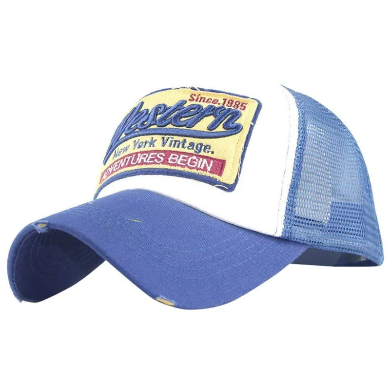 Bestickte Sommermütze Mesh Hüte für Männer Frauen Casual Hüte Hip Hop Baseballmützen Modetrends Print Sombrero