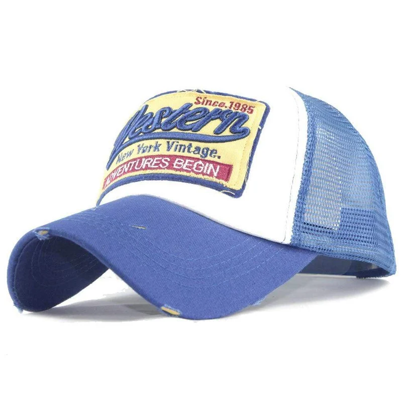 Bestickte Sommermütze Mesh Hüte für Männer Frauen Casual Hüte Hip Hop Baseballmützen Modetrends Print Sombrero
