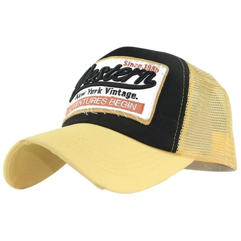 Bestickte Sommermütze Mesh Hüte für Männer Frauen Casual Hüte Hip Hop Baseballmützen Modetrends Print Sombrero