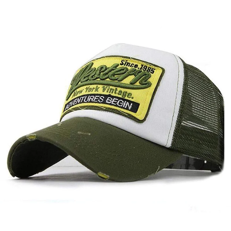 Bestickte Sommermütze Mesh Hüte für Männer Frauen Casual Hüte Hip Hop Baseballmützen Modetrends Print Sombrero